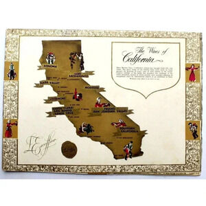 Vintage The Wines Of California Missions LESCOFFIER Wine List Menu